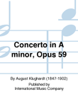 Concerto In A Minor, Opus 59