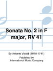 Sonata No. 2 In F Major, Rv 41
