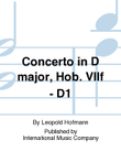 Concerto In D Major, Hob. Viif: D1
