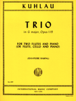 Trio in G major, Op. 119 for Flute, Cello & Piano or 2 Flutes & Piano
