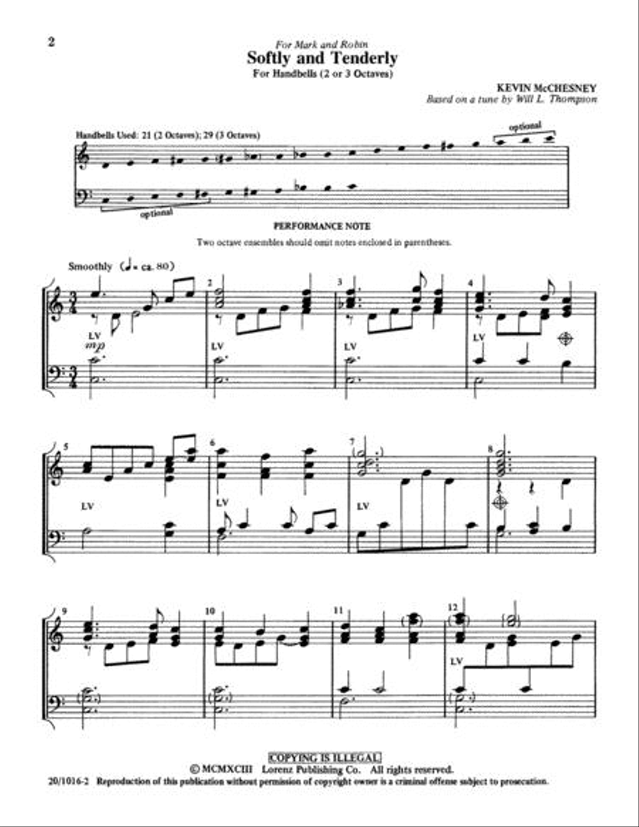 Softly and Tenderly 3-Octaves scores gallery preview page 2