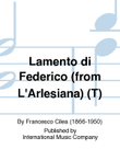 Lamento Di Federico (From L'Arlesiana) (T)
