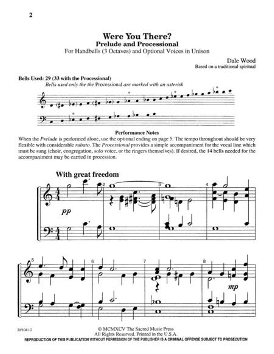 Were You There? 3-Octaves scores gallery preview page 2