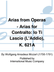 Io Ti Lascio (L'Addio) (I. & E.), K. 621A