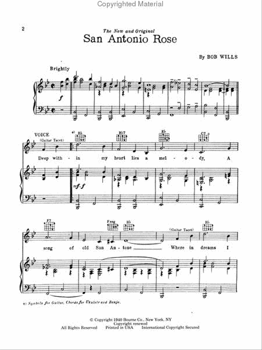 San Antonio Rose San Antonio Rose Voice scores gallery preview page 2