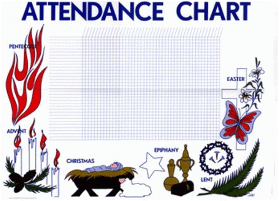Attendance Chart - Seasons of the Church Year Posters & Prints scores gallery preview page 1
