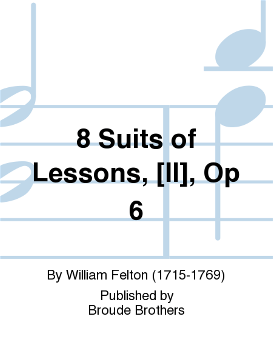 8 Suits of Lessons [II] Op 6. PF 87 Harpsichord scores gallery preview page 1