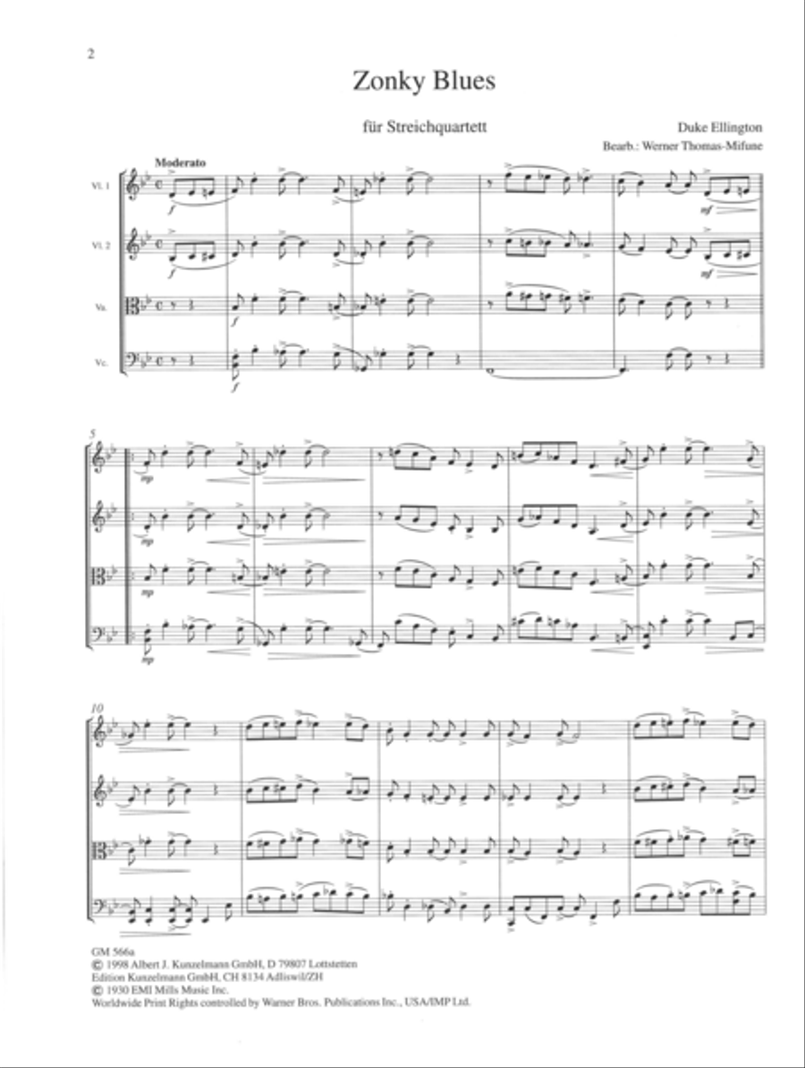 3 pieces for string quartet String Quartet scores gallery preview page 2