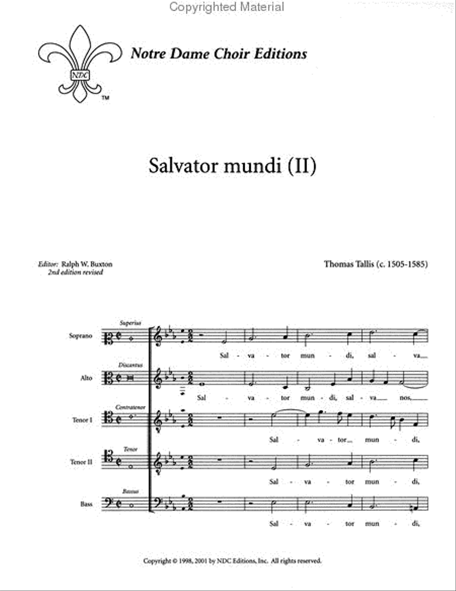 Salvator Mundi (II) SATTB scores gallery preview page 2