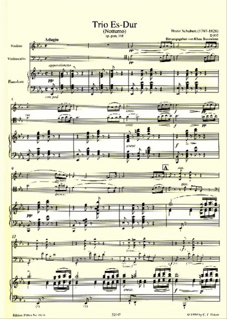 Piano Trio (Notturno) in E flat Op. posth. 148 (D897) scores gallery preview page 2