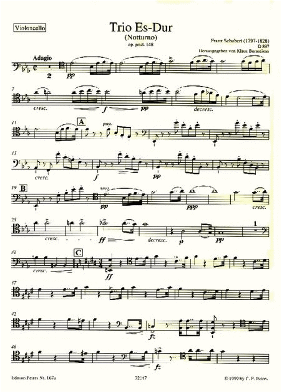 Piano Trio (Notturno) in E flat Op. posth. 148 (D897) scores gallery preview page 4