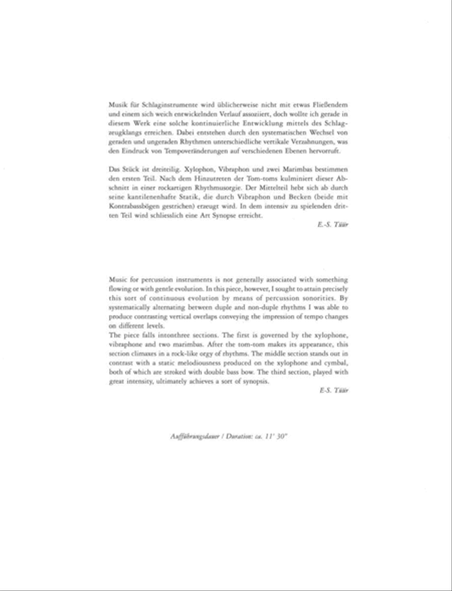 Motus II for 4 Percussionists Score scores gallery preview page 2