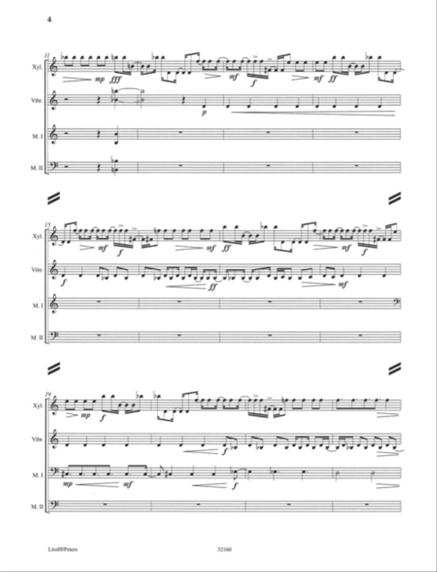 Motus II for 4 Percussionists Score scores gallery preview page 4