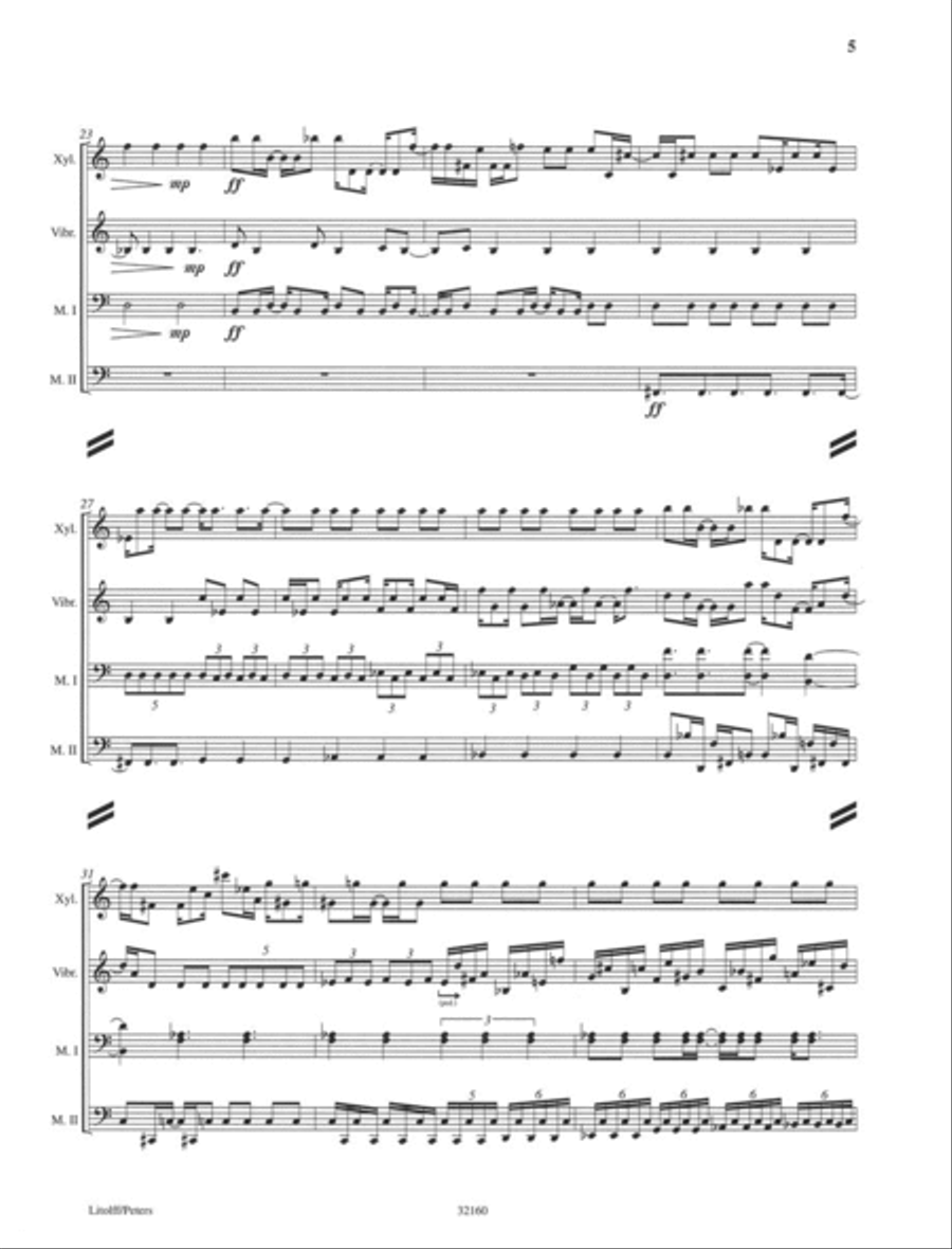 Motus II for 4 Percussionists Score scores gallery preview page 5