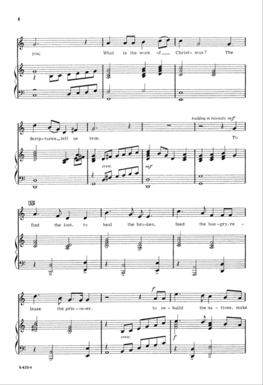 After the Song of the Angels Is Stilled Unison Choir scores gallery preview page 5