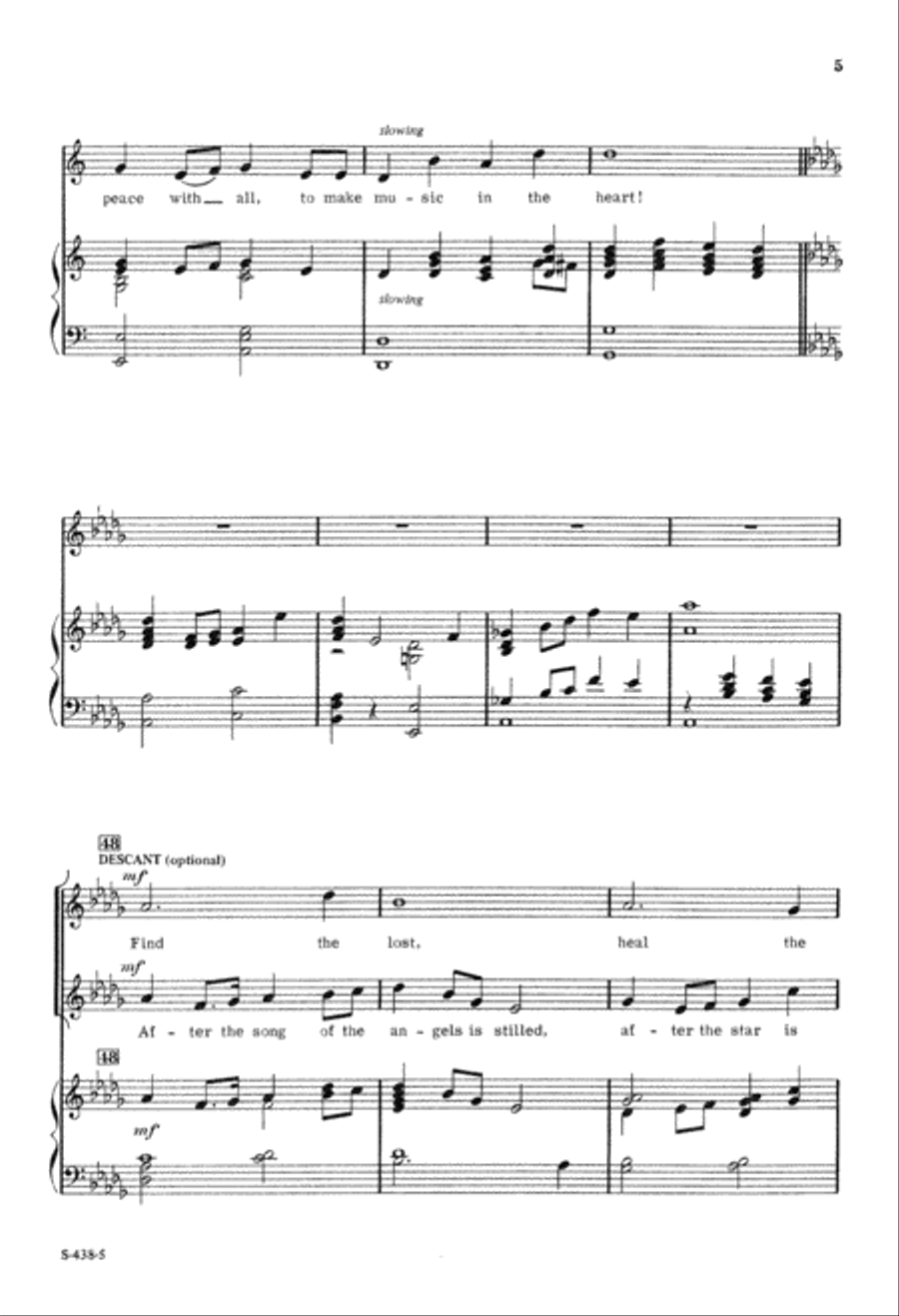 After the Song of the Angels Is Stilled Unison Choir scores gallery preview page 6