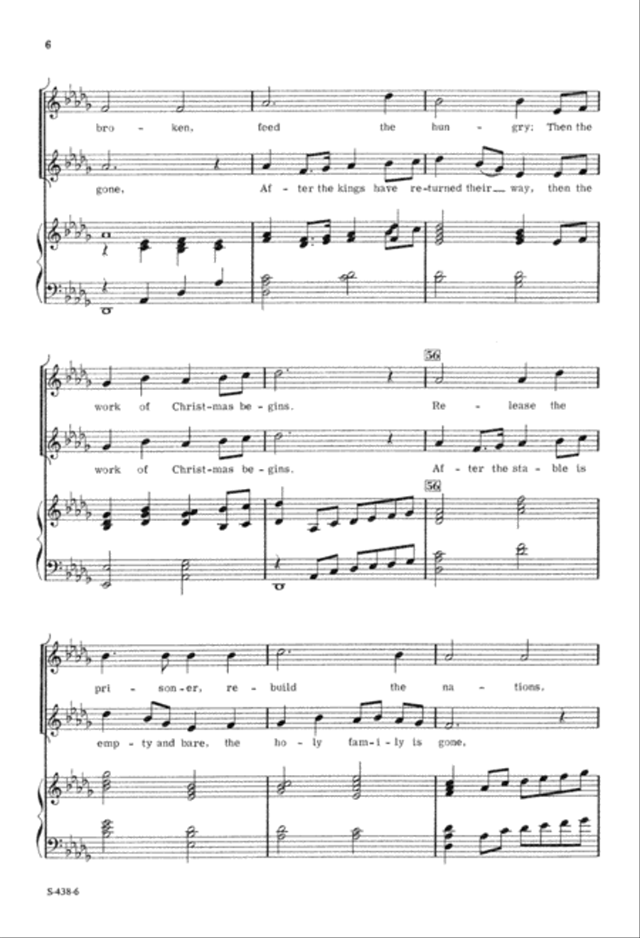 After the Song of the Angels Is Stilled Unison Choir scores gallery preview page 7
