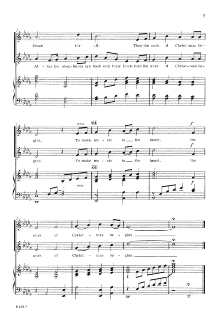 After the Song of the Angels Is Stilled Unison Choir scores gallery preview page 8