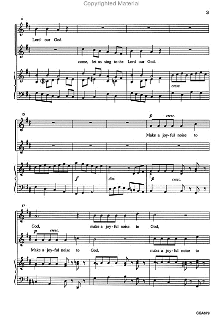 Alleluia, Come Let Us Sing Unison Choir scores gallery preview page 3