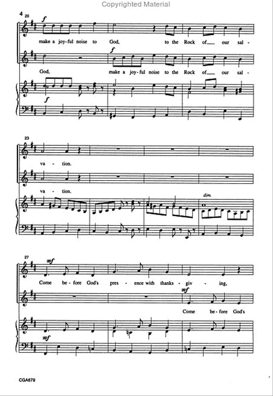Alleluia, Come Let Us Sing Unison Choir scores gallery preview page 4
