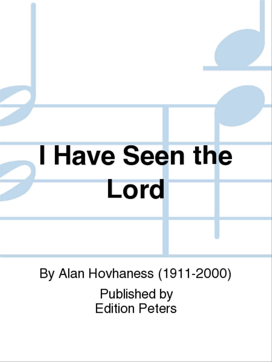 I Have Seen the Lord Op. 80 Choir scores gallery preview page 1