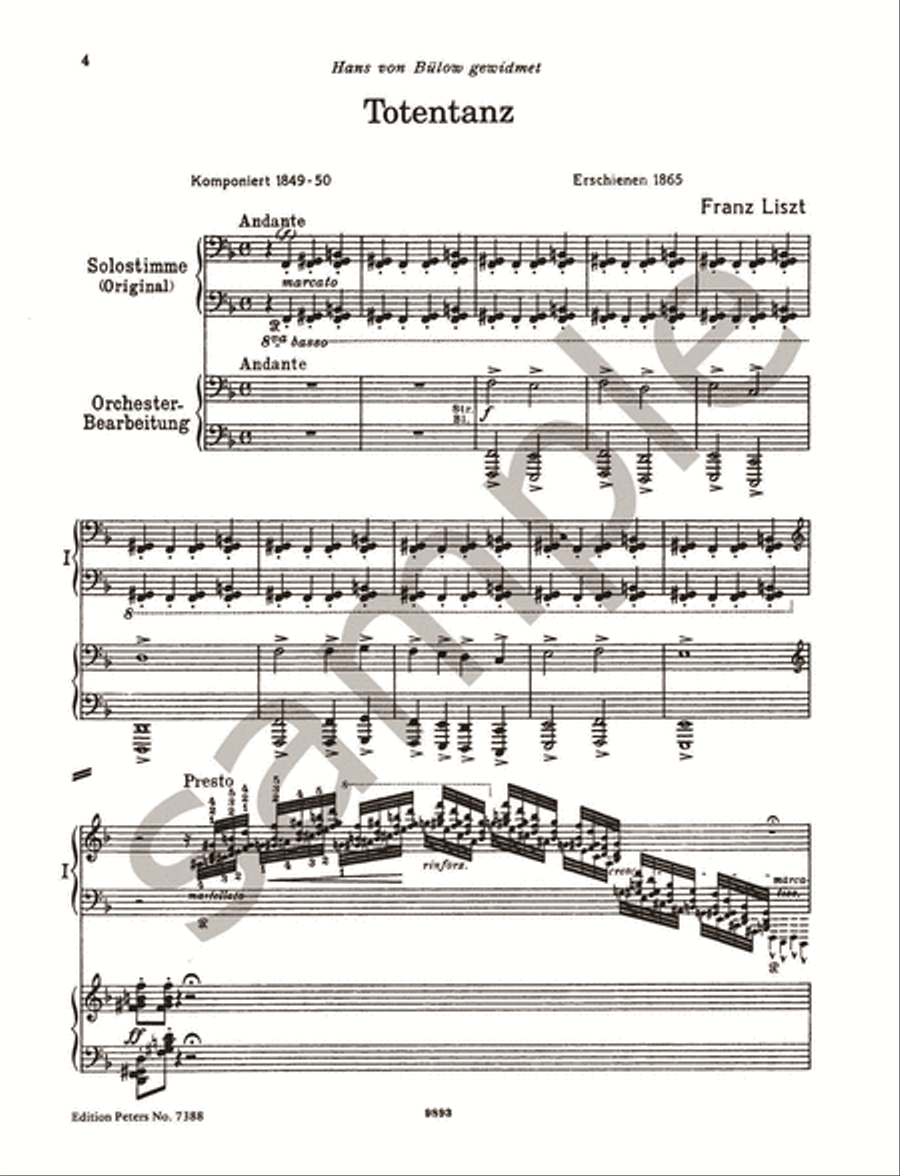Totentanz (Edition for 2 Pianos) School and Community scores gallery preview page 3