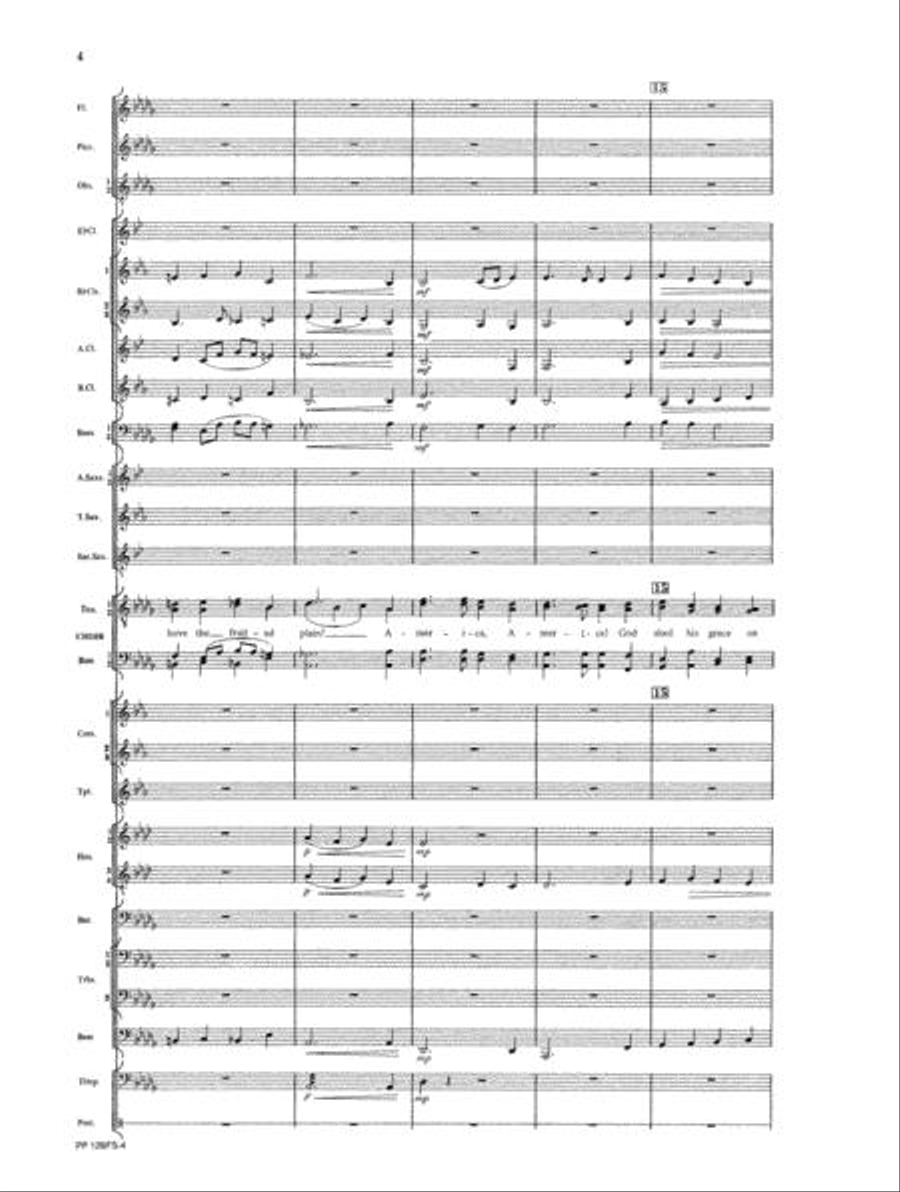 America the Beautiful - Band Concert Band scores gallery preview page 4