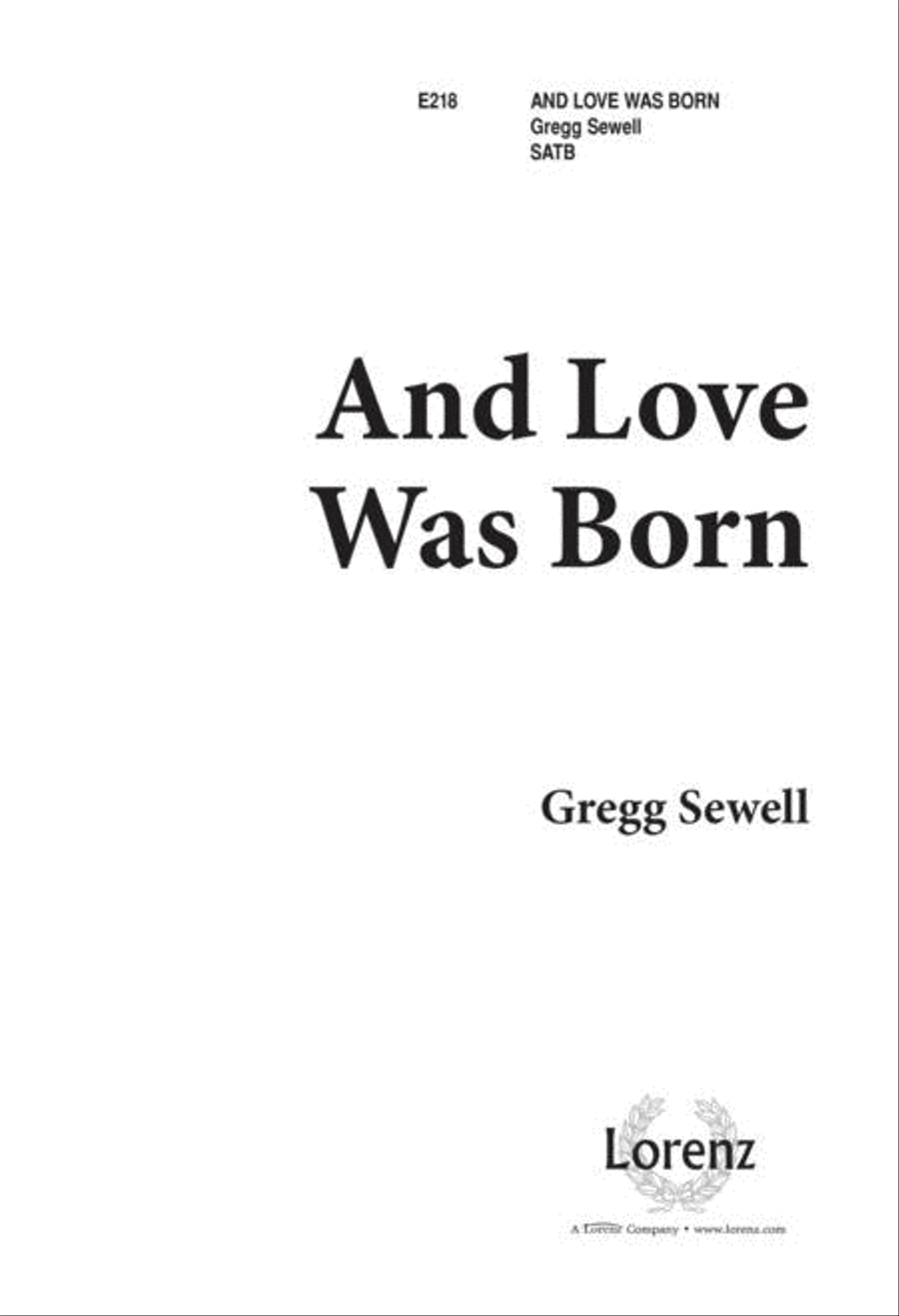 And Love Was Born 4-Part scores gallery preview page 1