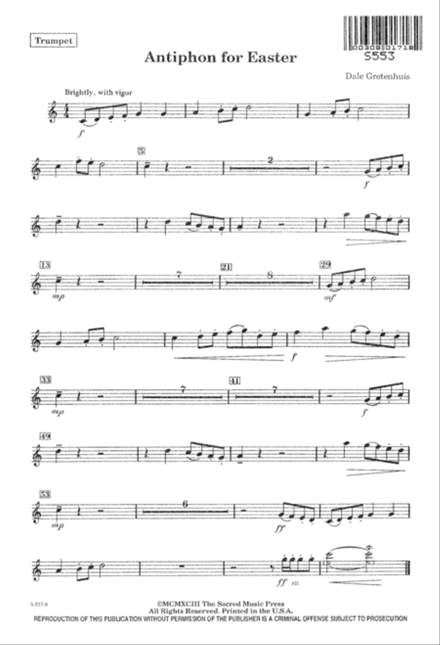 Antiphon For Easter Antiphon For Easter 4-Part scores gallery preview page 9