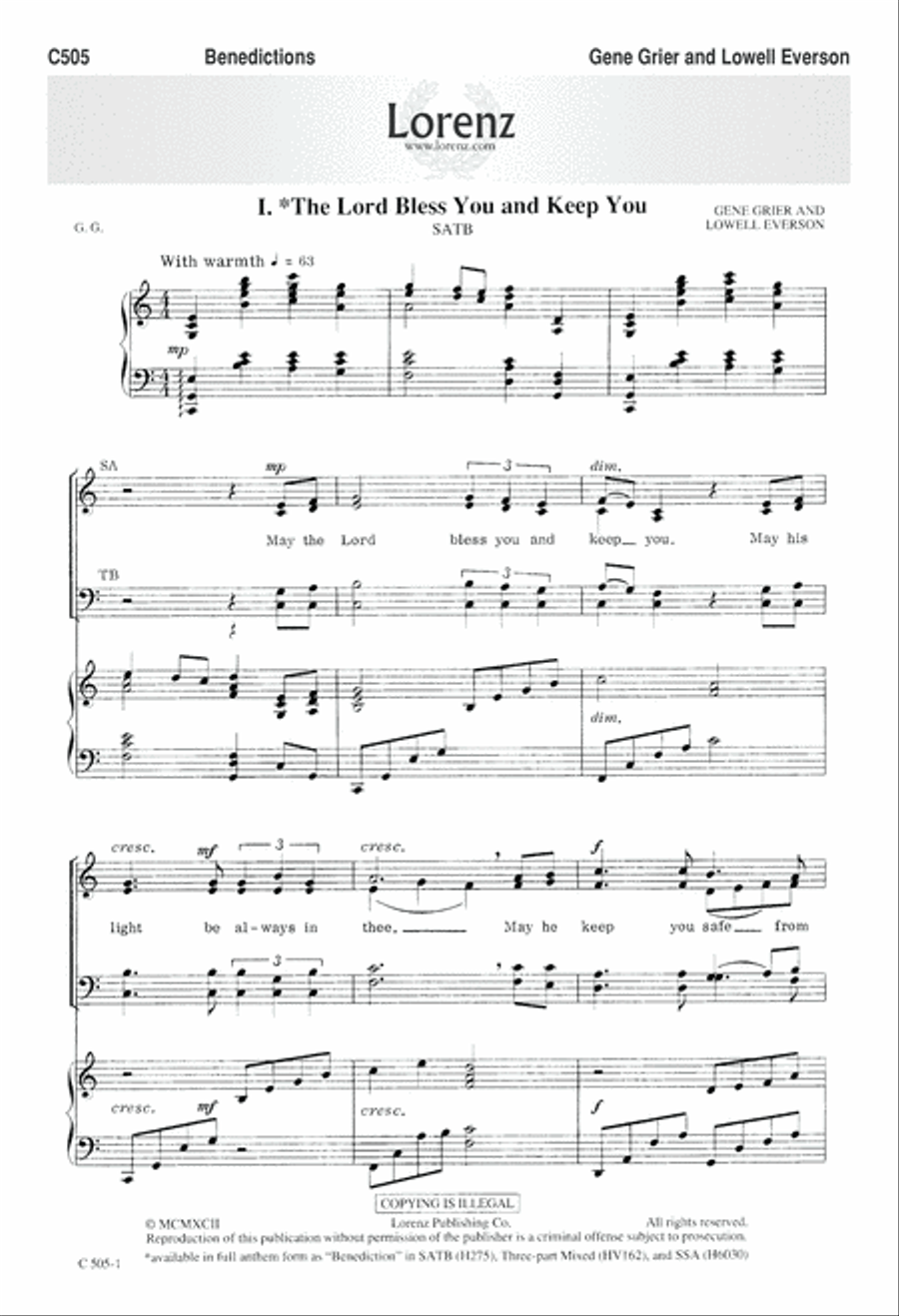 Benedictions Benedictions 4-Part scores gallery preview page 2