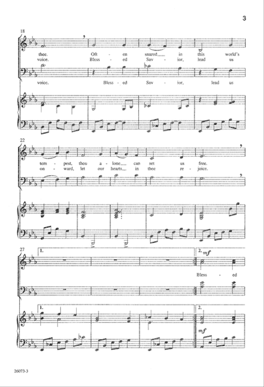 Blessed Jesus, Savior Shepherd 4-Part scores gallery preview page 4