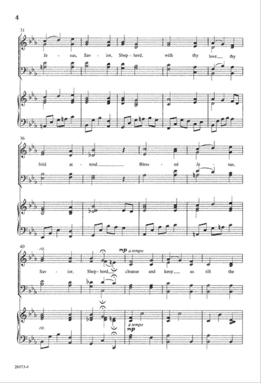 Blessed Jesus, Savior Shepherd 4-Part scores gallery preview page 5