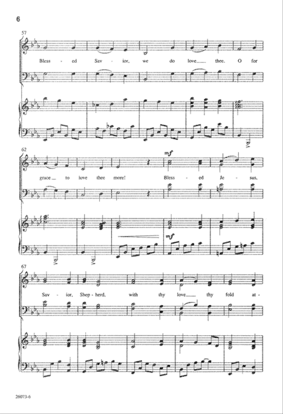 Blessed Jesus, Savior Shepherd 4-Part scores gallery preview page 7