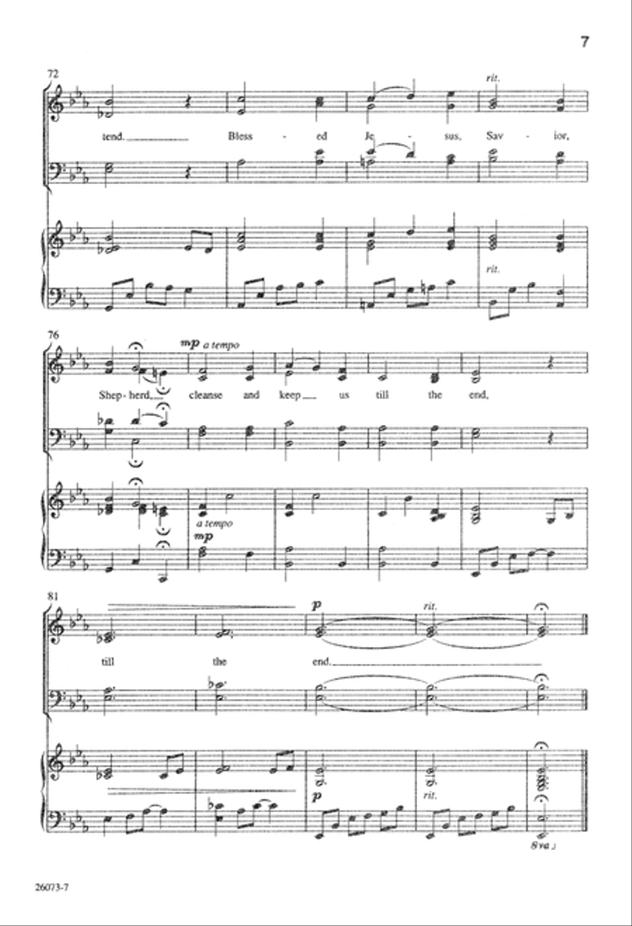Blessed Jesus, Savior Shepherd 4-Part scores gallery preview page 8