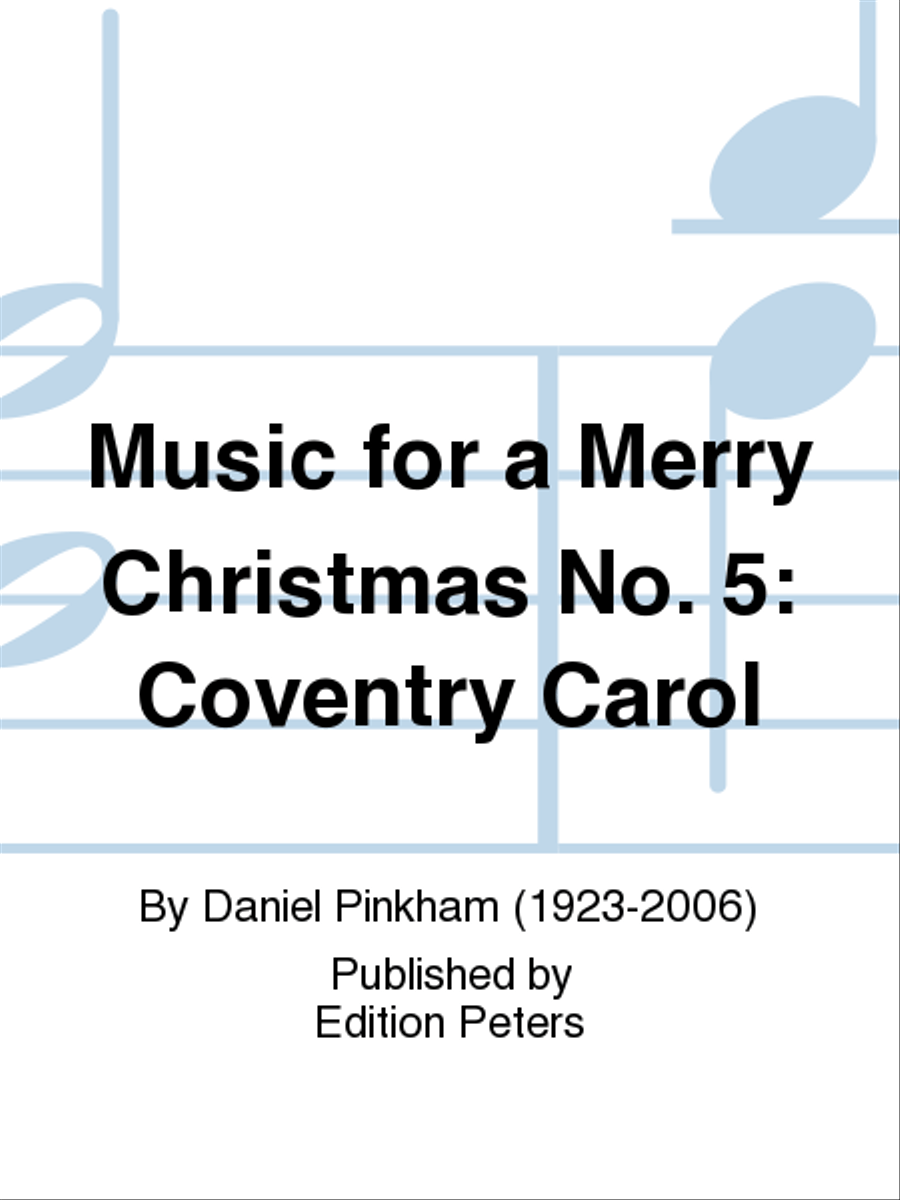 Music for a Merry Christmas No.5: Coventry Alto Recorder scores gallery preview page 1