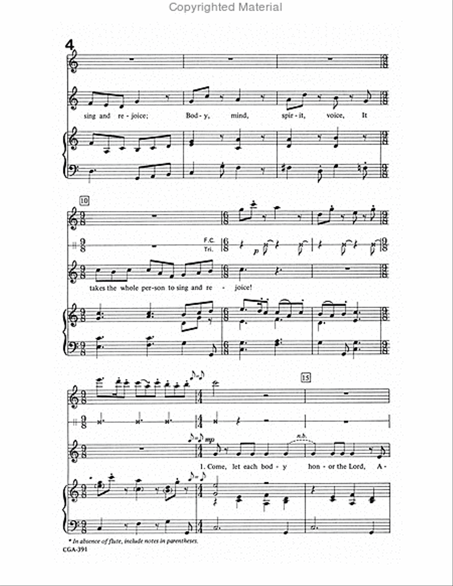 Body, Mind, Spirit, Voice Unison Choir scores gallery preview page 3