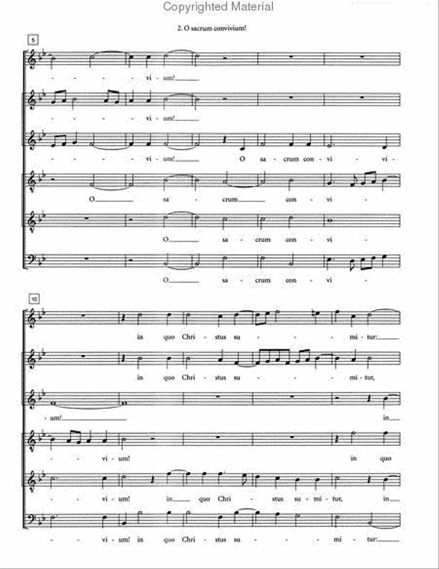 O sacrum convivium! A Cappella scores gallery preview page 3
