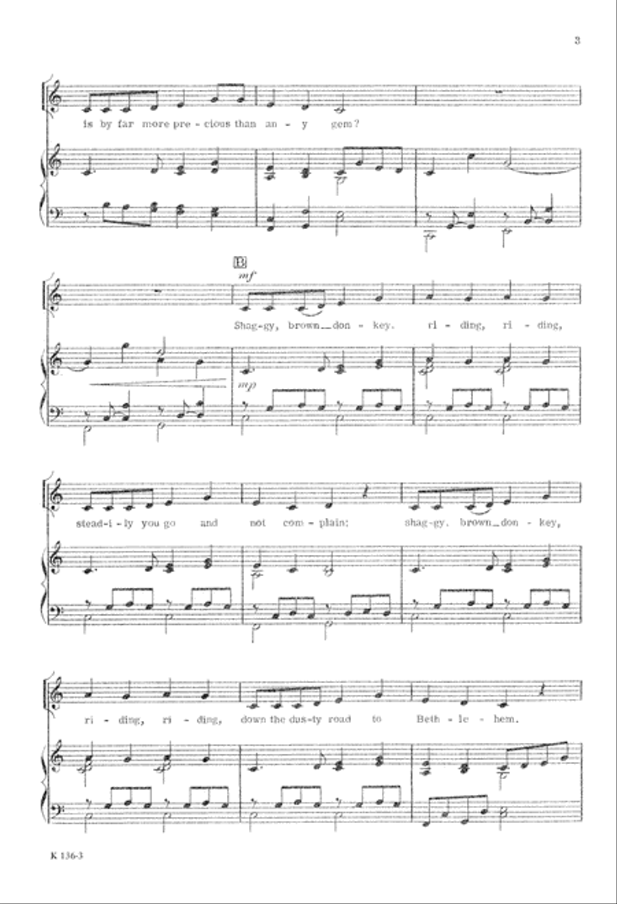 Carol of the Donkey Carol of the Donkey Unison Choir scores gallery preview page 4