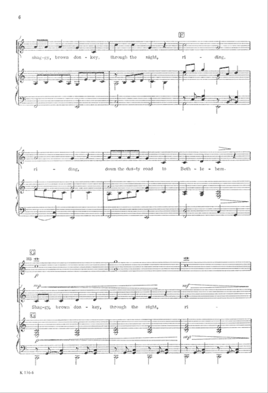 Carol of the Donkey Carol of the Donkey Unison Choir scores gallery preview page 7