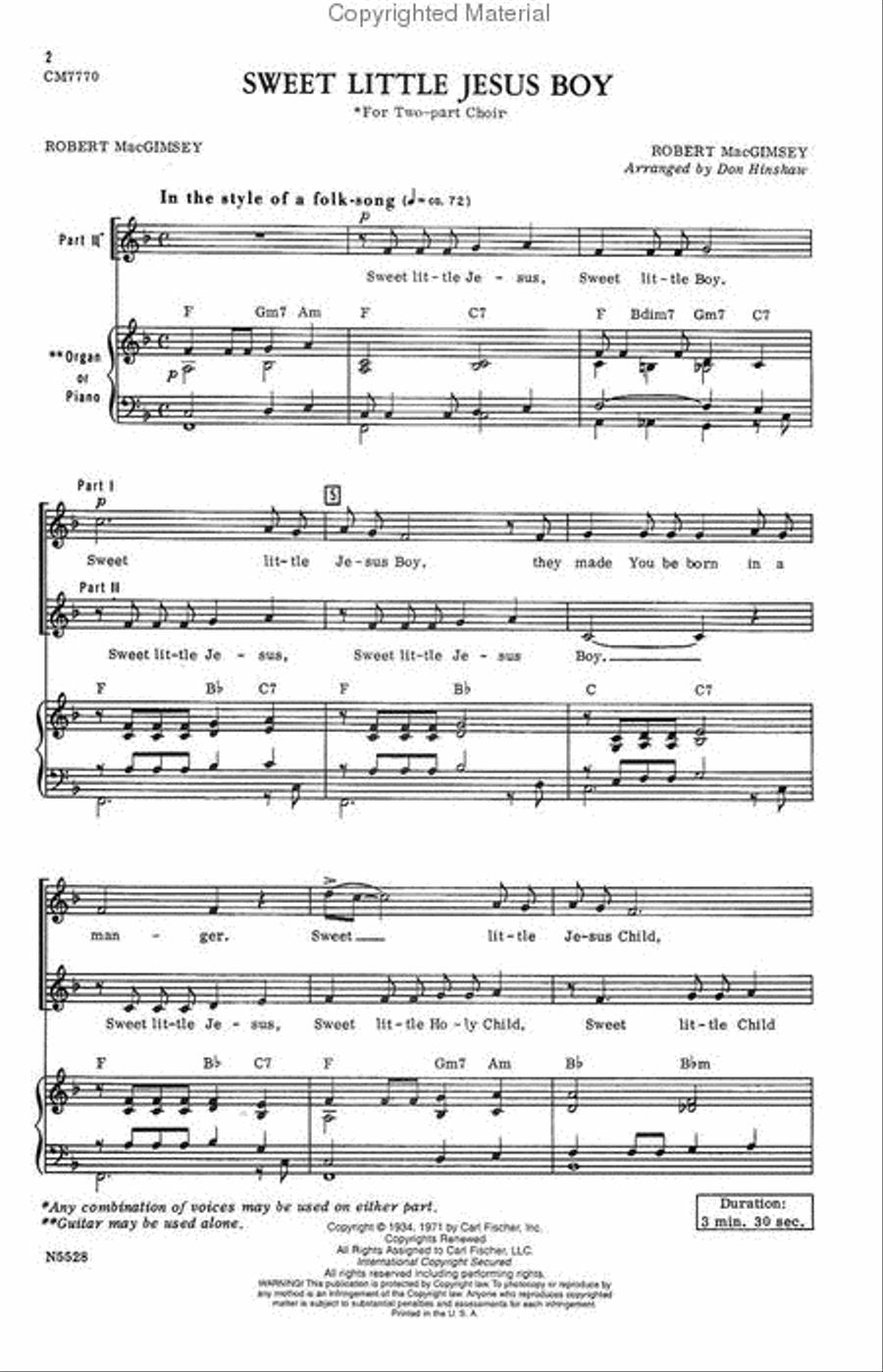 Sweet Little Jesus Boy Sweet Little Jesus Boy Choir scores gallery preview page 2