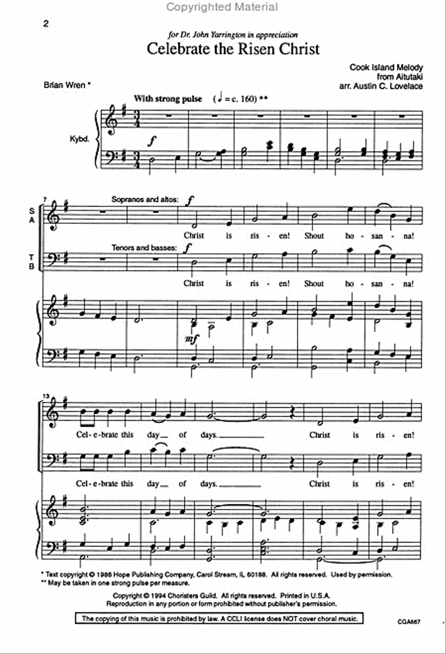 Celebrate the Risen Christ 3-Part scores gallery preview page 2