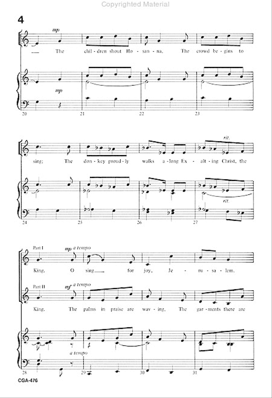 The Children Shout Hosanna 2-Part scores gallery preview page 3