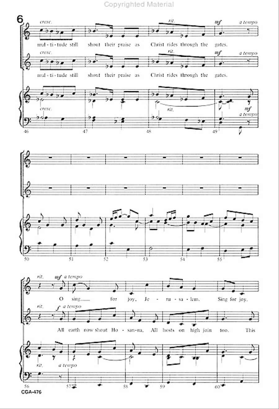 The Children Shout Hosanna 2-Part scores gallery preview page 5