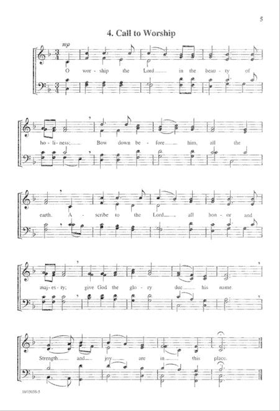 Choral Responses for Worship 4-Part scores gallery preview page 5
