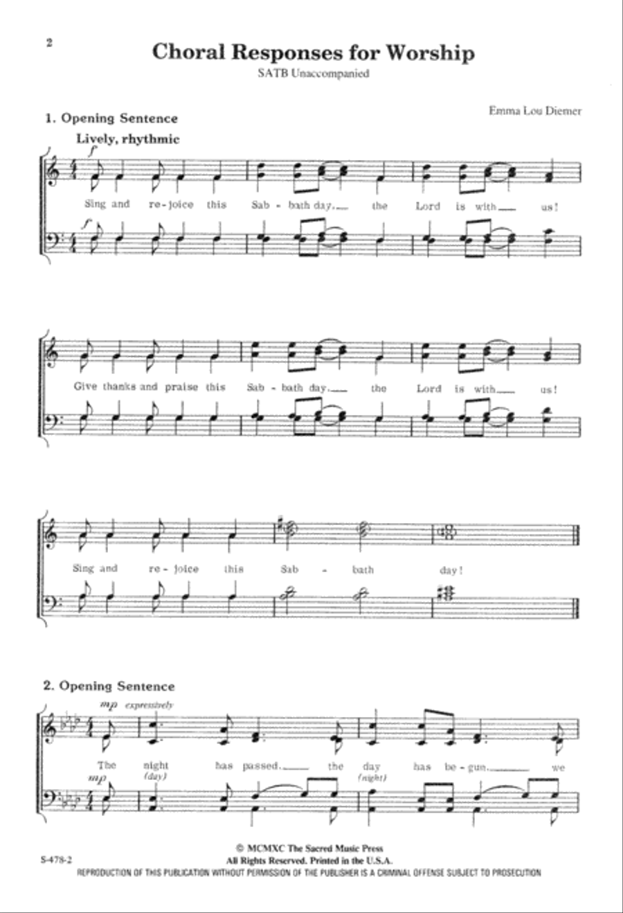 Choral Responses for Worship 4-Part scores gallery preview page 3