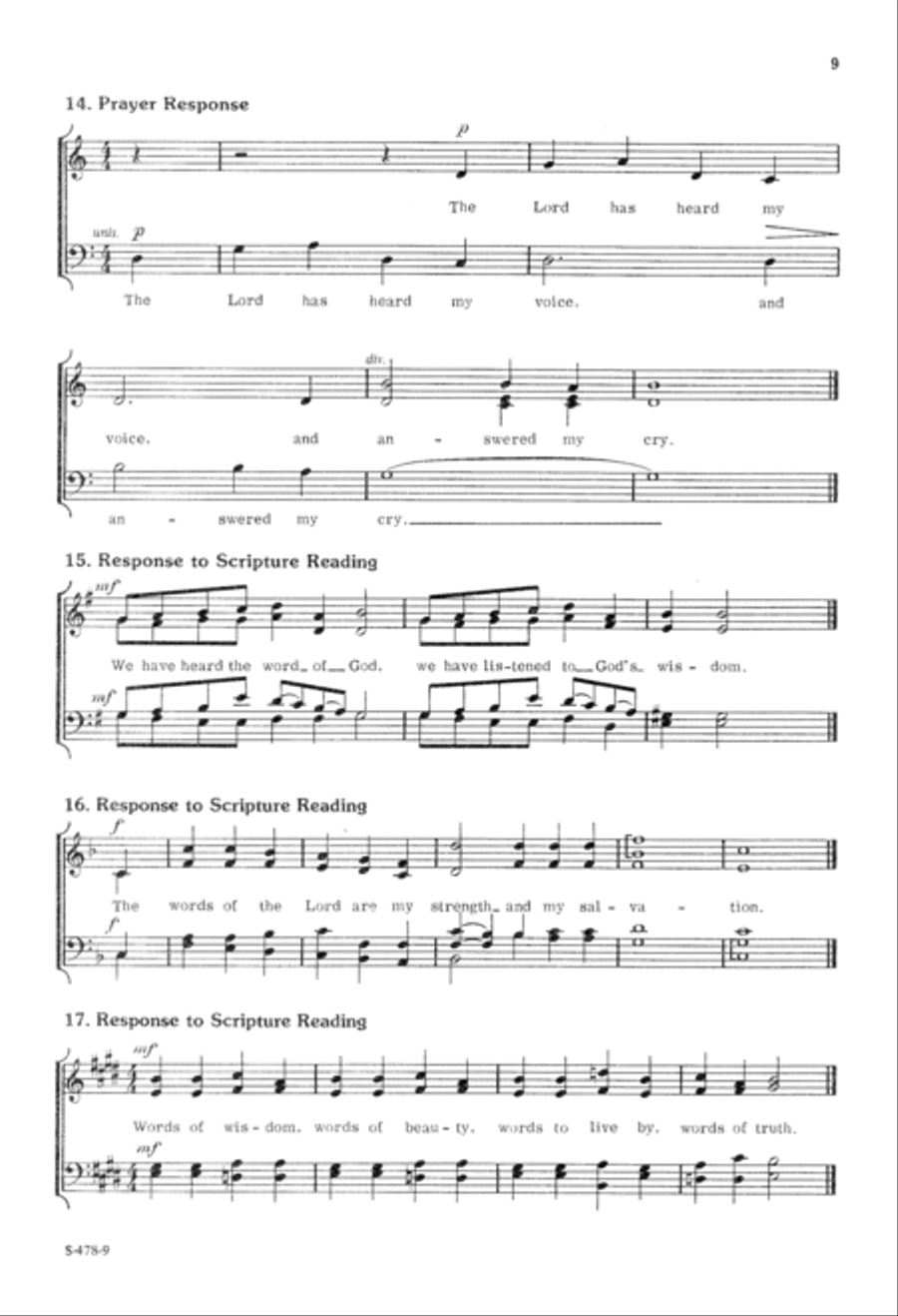 Choral Responses for Worship 4-Part scores gallery preview page 10