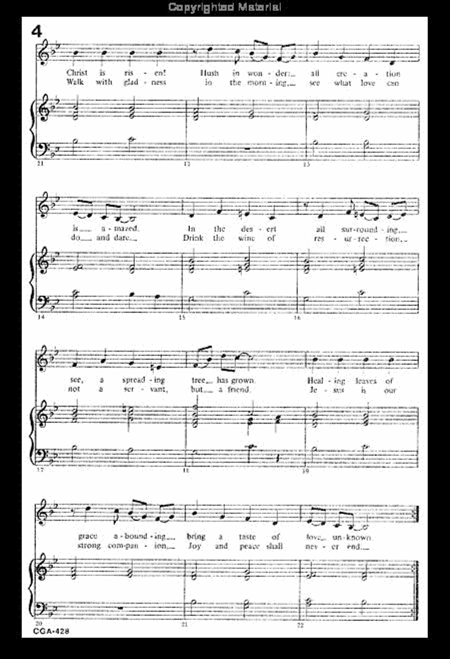 Christ Is Risen, Shout Hosanna Unison Choir scores gallery preview page 3