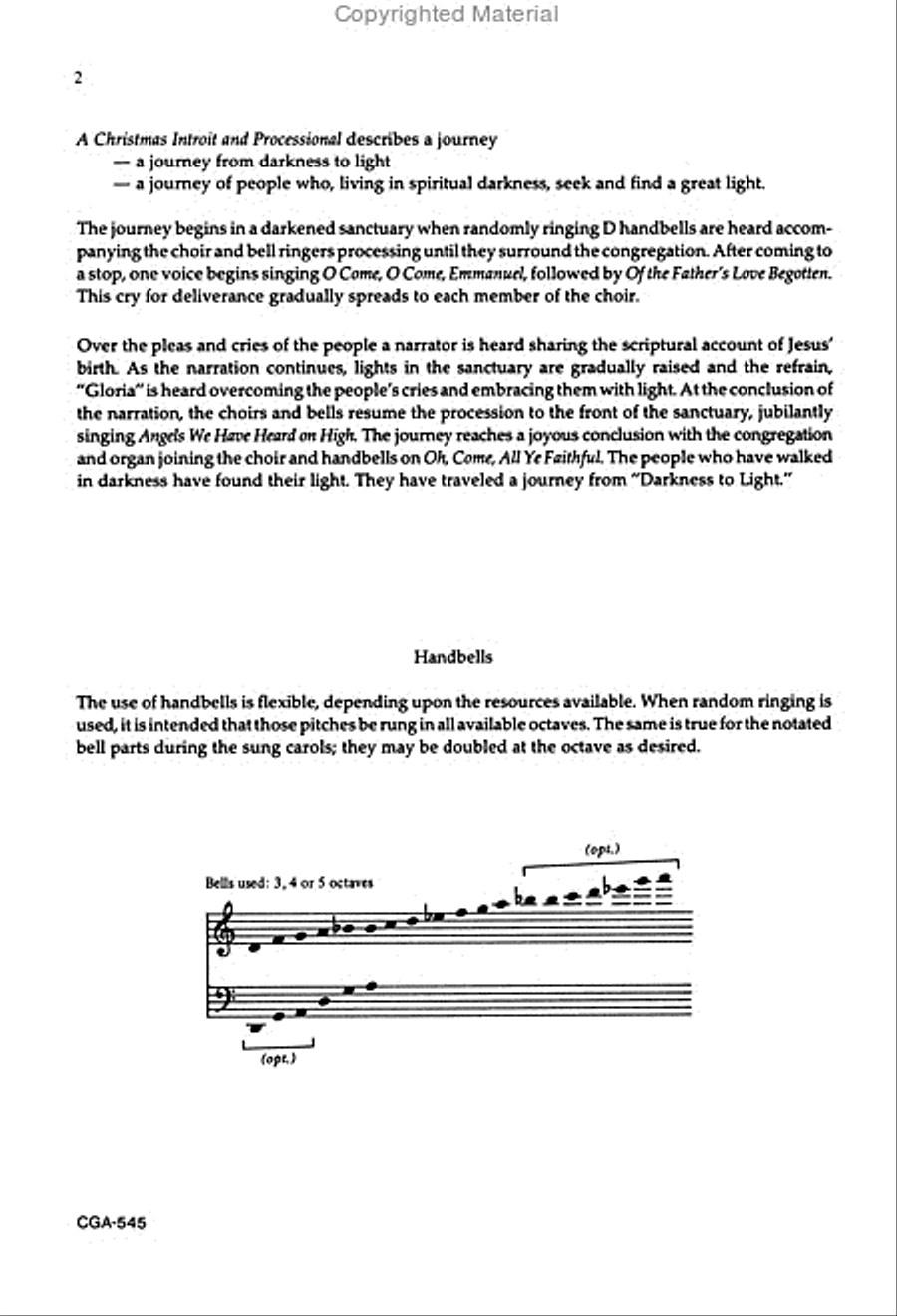 A Christmas Introit and Processional 4-Part scores gallery preview page 2
