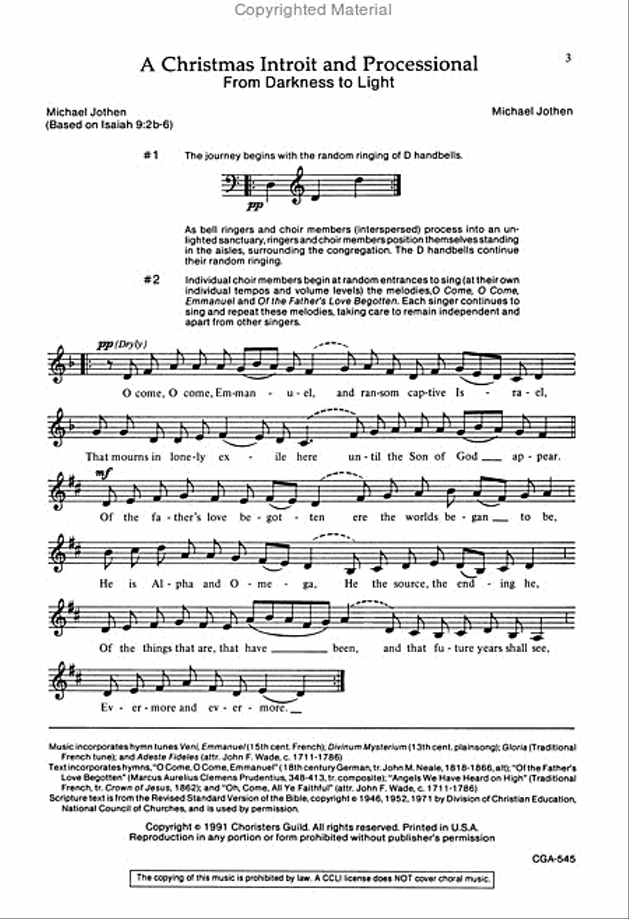 A Christmas Introit and Processional 4-Part scores gallery preview page 3