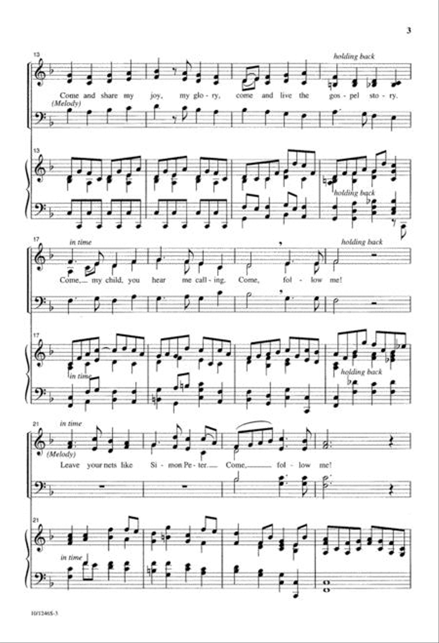 Come, Follow Me 4-Part scores gallery preview page 3